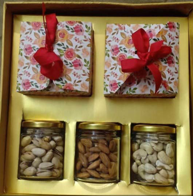 Gift Hamper ( Chocolate Box and  Dry Fruits jar)