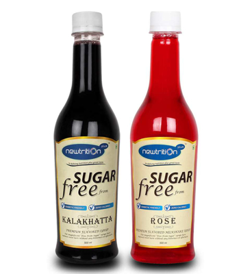 Rose and Kalakhatta sugar free syrup