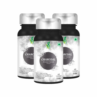 Picture of Activated Charcoal (Pack of 3/60 vegetarian Capsules each)