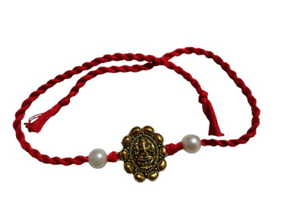 Ganesh Design With Beads Rakhi_Jain Marketplace