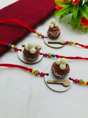 Matki Of Rasgulla Shape Rakhi_Jain Marketplace