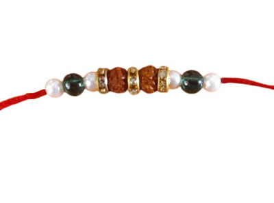 Rudraksha Bead Rakhi_Jain Marketplace