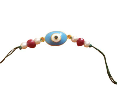 Blue Evil Eye Rakhi_Jain Marketplace