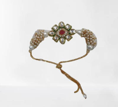 Kundan Bracelet Bhabhi Rakhi_Jain Marketplace