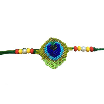 Peacock Feather Rakhi_Jain Marketplace