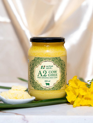 Picture of Free Grazing Desi A2 Cow Ghee 500 ML (Pack of 2)
