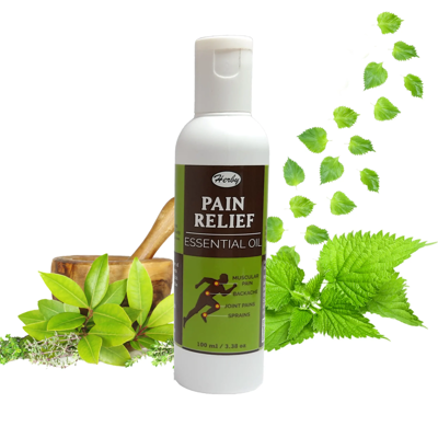 Picture of Herby Pain Reliever - Herbal oil For Cramps, Sprains & Joint Pains - 200ml