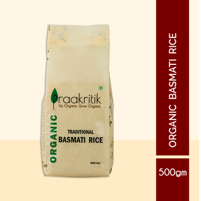 Picture of Praakritik Organic Basmati Rice - 500gm