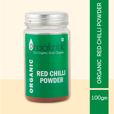 Picture of Praakritik Organic Red Chilli Powder - 100Gm