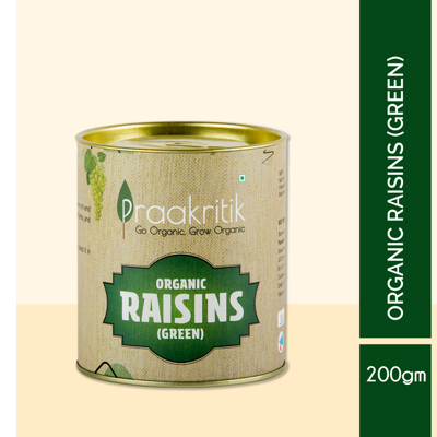 Picture of Praakritik Green Kishmish Raisins  - 200gm